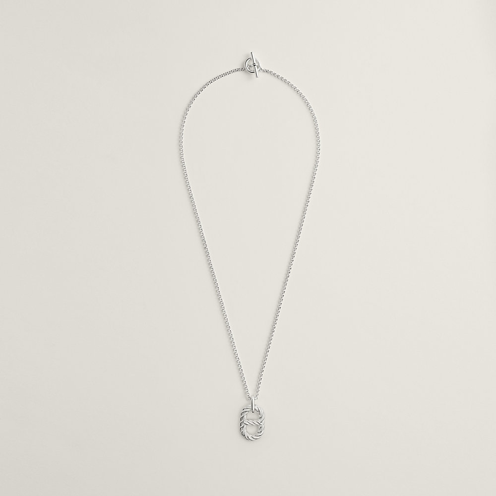 Chaine d'ancre Alea II twisted pendant, large model | Hermès Finland